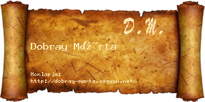 Dobray Márta névjegykártya