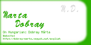 marta dobray business card